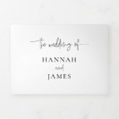 Whimsikkalligraphie Elegante Hochzeit Dreifach Gefaltete Einladung (Cover)