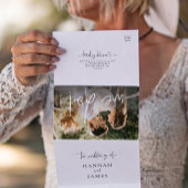Whimsikkalligraphie Elegante Hochzeit Dreifach Gefaltete Einladung