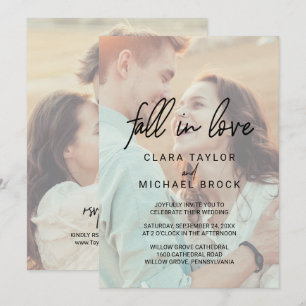 Whimsikkalligraphie fällt in Liebe UAWG Wedding Einladung