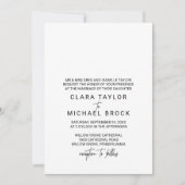 Whimsikkalligraphie | Foto Back Formal Wedding Einladung (Vorderseite)