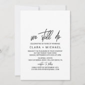 Whimsikkalligraphie | Foto Backing Vow Erneuerung Einladung (Vorderseite)