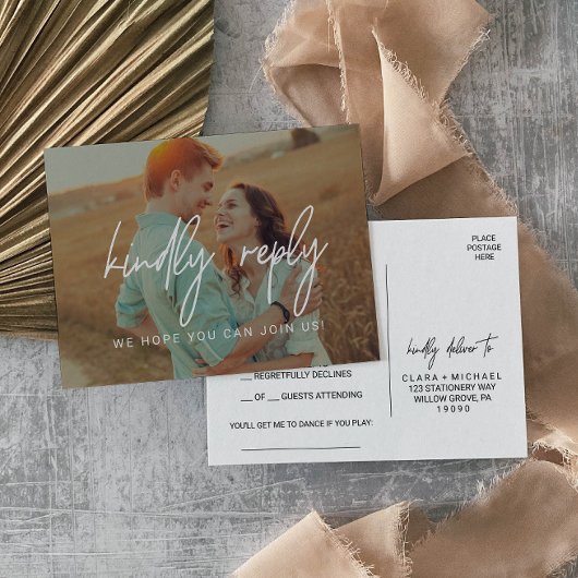 Whimsikkalligraphie | Foto Overlay UAWG ong Einladungspostkarte