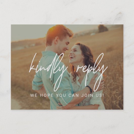 Whimsikkalligraphie | Foto Overlay UAWG ong Einladungspostkarte (Vorderseite)