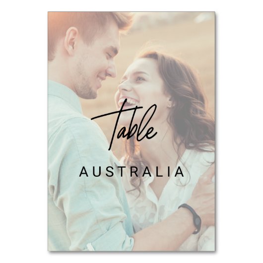 Whimsikkalligraphie | FOTO Tischnummer (Vorderseite)