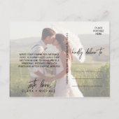 Whimsikkalligraphie | Foto - Unterstützung Vielen  Postkarte (Rückseite)