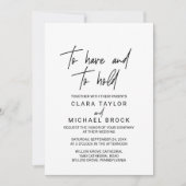 Whimsikkalligraphie | Hochzeit der Fotos Einladung (Vorderseite)