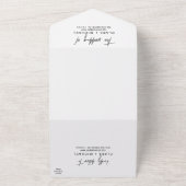 Whimsikkalligraphie: Hochzeit von All In One Einladung (Außenbereich)