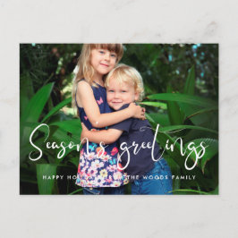 Whimsikkalligraphie Jahresgrüße Foto Postkarte