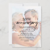 Whimsikkalligraphie | Jubiläum des verblassten Fot Einladung (Vorderseite)