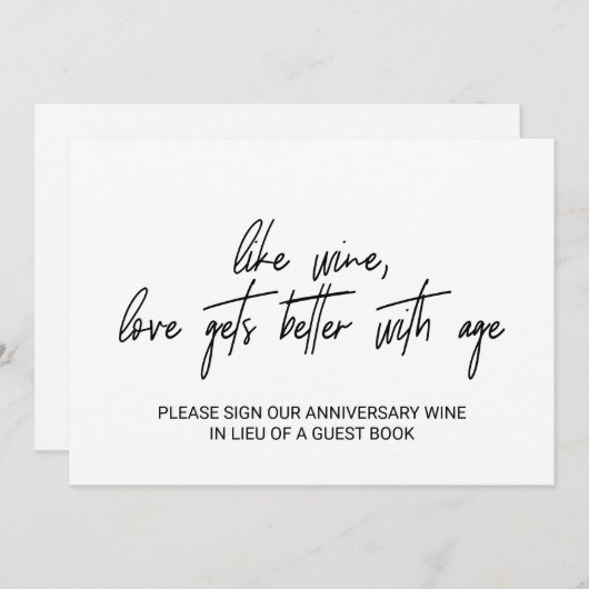 Whimsikkalligraphie Liebe besser mit Alterszeichen Dankeskarte (Vorne/Hinten)