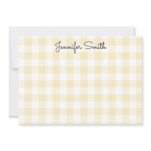 Whimsikkalligraphie Pastel Lemon Yellow Gingham