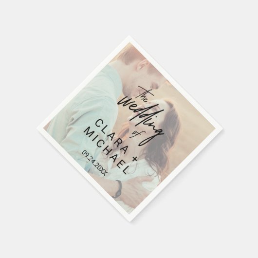 Whimsikkalligraphie | Verblassene Hochzeit von Fot Serviette (Ecke)