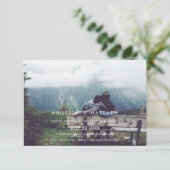 Whimsikkalligraphie | Verblendetes Foto Einladung (Stehend Vorderseite)