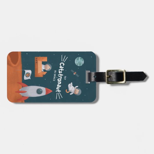 Whimsikkatstronaut im Weltraum, Katzen auf Mars, S Gepäckanhänger (Vorderseite horizontal)