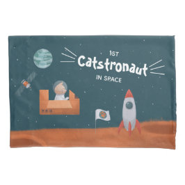 Whimsikkatstronaut im Weltraum, Katzen auf Mars, S Kissenbezug