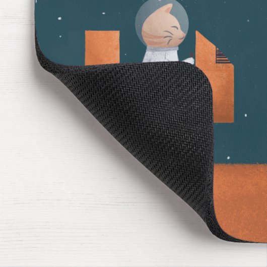 Whimsikkatstronaut im Weltraum, Katzen auf Mars, S Mousepad (Ecke)