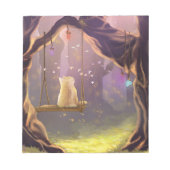 Whimsikkatze auf einem Swing Notepad Notizblock (Vorderseite)