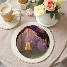 Whimsikkatze auf einem Swing-Untersetzer