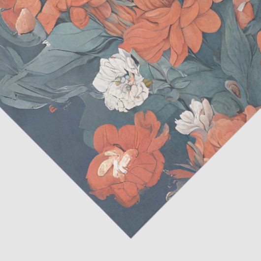 Whimsikkatze im Blumengarten Seidenpapier (Detail)