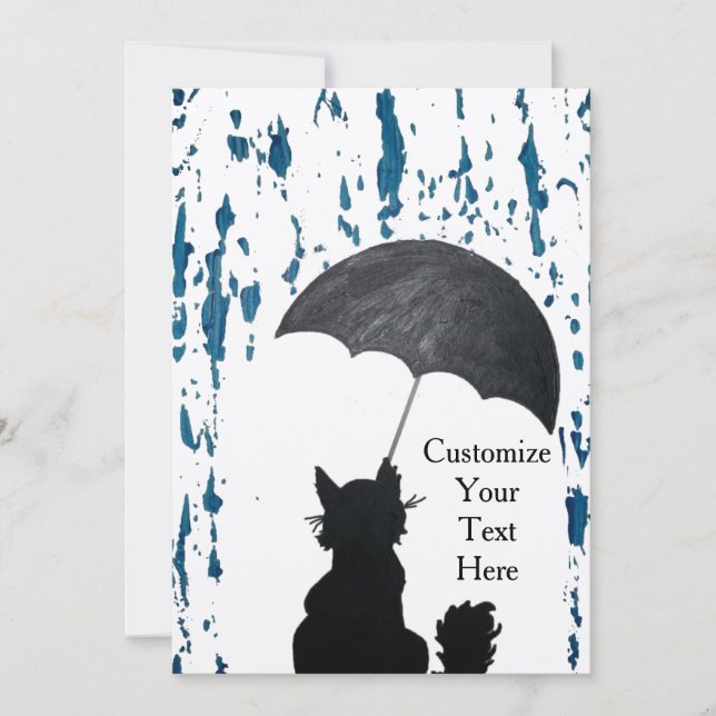 Whimsikkatze im Regen (Vorderseite)