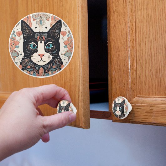 Whimsikkatze Keramikknauf