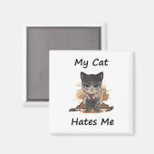 Whimsikkatze Magnet (Vorderseite/Rückseite)