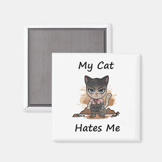 Whimsikkatze Magnet (Vorderseite/Rückseite)