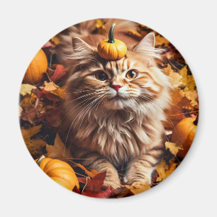 Whimsikkatze mit Pumpkins Magnet