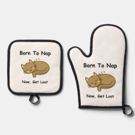 Whimsikkatze Ofenhandschuh & Topflappen-Set