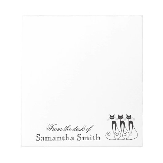 Whimsikkatze PERSONALISIEREN Notizblock (Vorderseite)