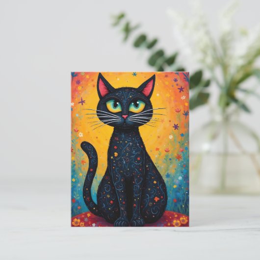 Whimsikkatze Postkarte (Stehend Vorderseite)