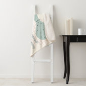 Whimsikkatze und Pflanze Sage Green Personalisiert Sherpadecke (Beispiel)