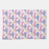 Whimsikkatze und Wintergebirge mit Niedlicher Sonn Geschirrtuch (Horizontal)