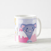 Whimsikkatze und Wintergebirge mit Niedlicher Sonn Kaffeetasse (VorderseiteRechts)