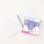 Whimsikkatze und Wintergebirge mit Niedlicher Sonn Notizblock (Innenseite)