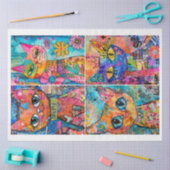 Whimsikkatzen für Scrapbooking Mixed Media Seidenpapier (Basteln)