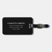 Whimsikkatzen im Individuelle Name Bowls Gepäckanhänger (Rückseite horizontal)