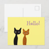 Whimsikkatzenpostkarte Postkarte (Vorne/Hinten)