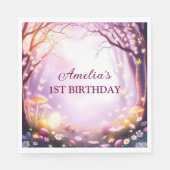 Whimsikkids Osterdenkmal Geburtstagsparty Serviette (Vorderseite)