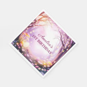 Whimsikkids Osterdenkmal Geburtstagsparty Serviette (Ecke)