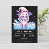 Whimsikkids Wizard Geburtstag Einladung (Stehend Vorderseite)