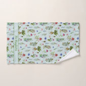 Whimsikkraut auf Minzgrün Badhandtuch Set (Handtuch)