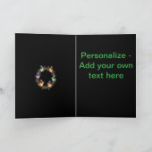 Whimsikkrautgrenze mit zwitschigen Toten Feiertagskarte (Innenseite)