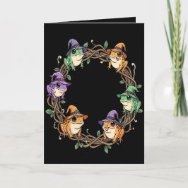 Whimsikkrautgrenze mit zwitschigen Toten Feiertagskarte