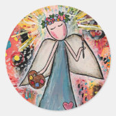 Whimsikkünstler Runder Aufkleber (Vorderseite)