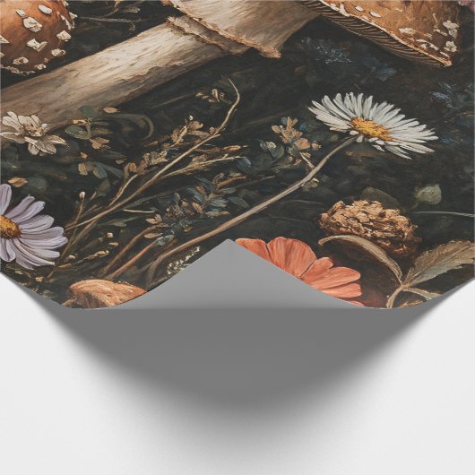 Whimsikräume und Wildblumen Geschenkpapier (Ecke)