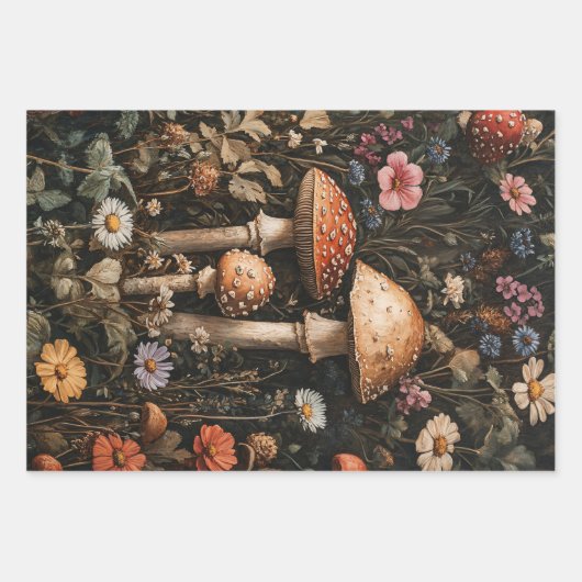 Whimsikräume und Wildblumen Geschenkpapier Set (Vorderseite 3)