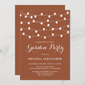 Whimsikreiche Lichter Terracotta Party Einladung (Vorne/Hinten)