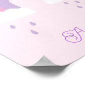 Whimsikrosa Lila Regenbogen Bezeichnung der Wolken Poster (Ecke)