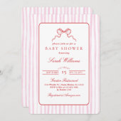 Whimsikrot und rosa Babydusche Mädchen Einladung (Vorne/Hinten)